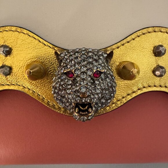 Gucci Calfskin Animalier Broadway Clutch Pink *very rare* - Picture 5 of 16